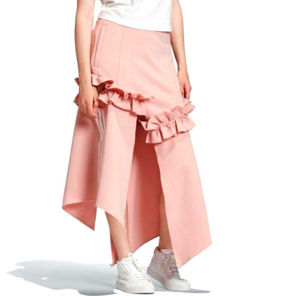 NWOT Adidas J Koo Trefoil Ruffle Skirt - Pink